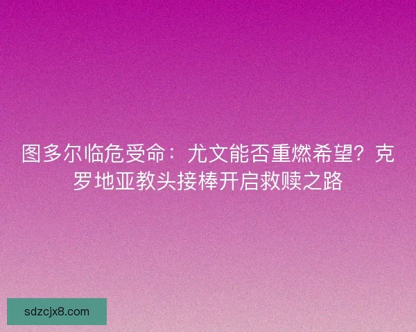图多尔临危受命：尤文能否重燃希望？克罗地亚教头接棒开启救赎之路