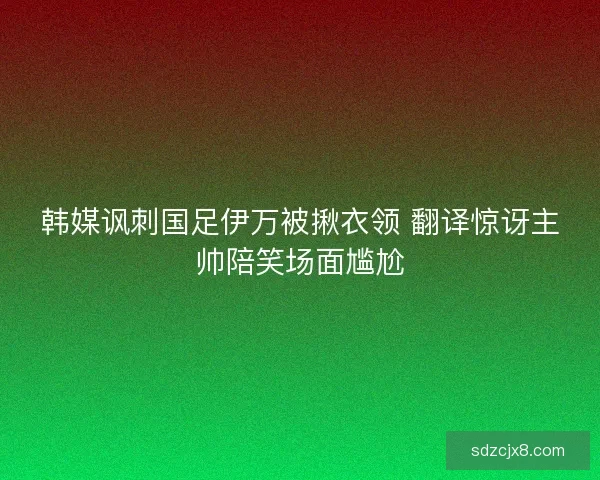 韩媒讽刺国足伊万被揪衣领 翻译惊讶主帅陪笑场面尴尬