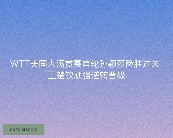 WTT美国大满贯赛首轮孙颖莎险胜过关 王楚钦顽强逆转晋级